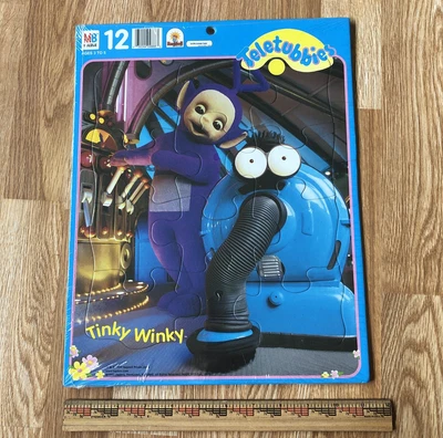 Vintage MB Puzzles Teletubbies 12 Piece Tray Puzzle TINKY WINKY NEW SEALED - Image 1 of 3