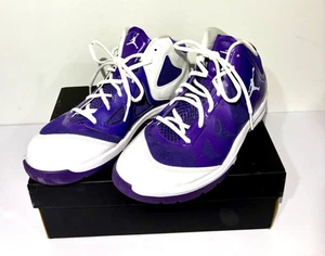 Nike Jordan Men's Basketball Play In These II Sneakers White / Purple Size 8 - Picture 1 of 10