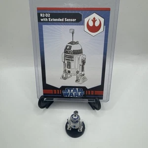 Star Wars Miniaturen WOTC R2-D2 mit erweitertem Sensor #9 selten mit Karte - Bild 1 von 2