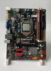 Biostar H61MGC con CPU Intel i3-2100 3,10 GHz 8 GB DDR3 RAM - Imagen 1 de 9