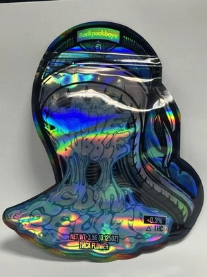 Bolsas de Mylar Sellables Bolsas de Embalaje Mylar Holográficas 3.5 G 50ct Foto 1 de 2