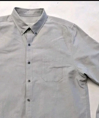 Mack Weldon Size XXL Light Grey Oxford Long Sleeve Button Down Shirt - Image 1 of 4
