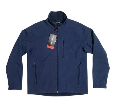 Kirkland Signature Mens SoftShell Fleece Lined Jacked Heather Blue Medium NWT - Image 1 of 4