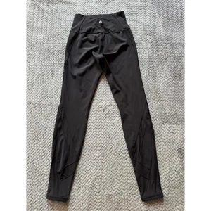 Lululemon Damen schwarz hoch geschnitten Netzeinsatz Leggings Größe 6 - Bild 1 von 9