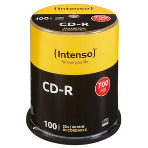 Intenso Intenso 1001126 CD-R 100er Spindel 700MB 52x Speed CD-Rohlinge 100e (CD) - Photo 1/2