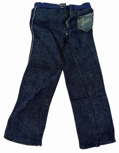 Pantalones de mezclilla azules Ken #5316 vintage 1981 de moda con parche con nombre y cinturón - Imagen 1 de 4