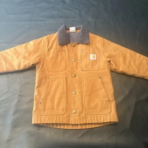 Carhartt Boys' XS (6)  Brown Lined Canvas Jacket  Great Condition - Picture 1 of 2