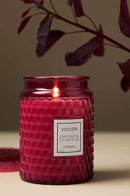 NUEVO Anthropologie Voluspa Emperador Lychee Tarro de Vidrio Vela 18 OZ Foto 1 de 3