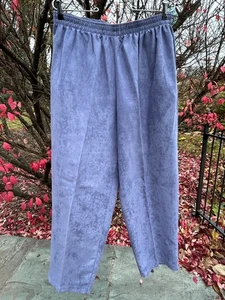 Vtg Women's Lavender Microsuedes Pants Size Petite Large - Picture 1 of 5