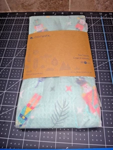 2pc Norwex Tea Towel Kitchen Nutcracker holiday Design Teal Turquoise - Picture 1 of 3