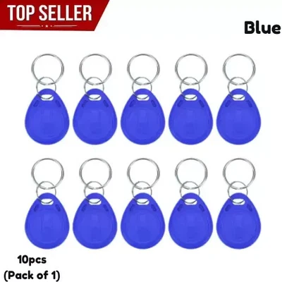 Re-Writable 125Khz RFID Proximity ID Card Token Tags Key Fobs - 10 Pcs (Pack 1). - Image 1 of 2