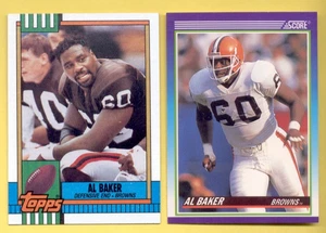 1990 Topps Score AL Bubba Baker Cleveland Browns 2-Card Lot - Picture 1 of 1