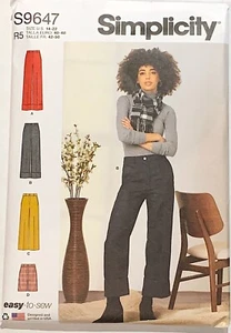 SIMPLICITY SEWING PATTERN S9647 R5 PANTS SHORTS SIZE 14-22 NEW - Picture 1 of 2