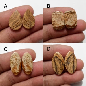 Gorgeous Picture Jasper Cabochon Mix Shape Loose Gemstone For Jewelry Making - Picture 1 of 13