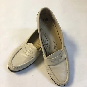 SAS Women's Wink Bone Leather Loafers Tripad Comfort Slip On Size 7 N - Picture 1 of 8
