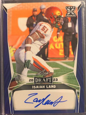 2023 Leaf Draft - Autographs Blue #BA-IL1 Isaiah Land (AU, RC)