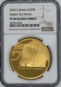 2020 Great Britain 2 oz Gold Shaken Not Stirred NGC PF-69 UCAM - Picture 1 of 5