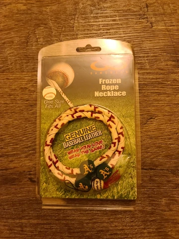 New Gamewear oakland a's athletics team apparel mlb Leather Necklace Frozen Rope Cover