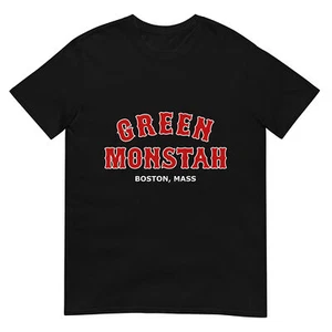 Green Monstah Funny Boston Mass New England Sports Gift T-Shirt - Picture 1 of 17