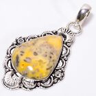 Teepee Canyon Agate Gemstone Handmade Jewelry Gift For Sister Pendant 2.7"