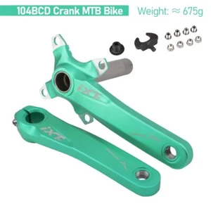 Bicycle Cranks Integrated Mountain Bike Crankset 104BCD Connecting Rods 170mm - Picture 1 of 38