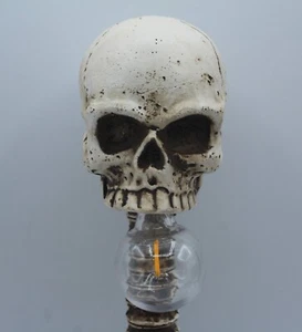 Halloween Skull Skeleton Lamp Horror 3D Statue Table Light Home Decoration - Picture 1 of 10