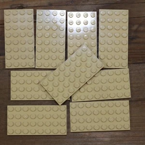 LEGO 3035 Brick Yellow Plate 4X8 Qty 9 - Picture 1 of 2