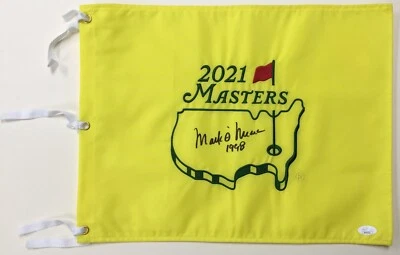 Mark O'Meara 2021 Masters with Winning Year 1998 Signed Pin Flag- JSA #AV66375 - Image 1 of 4