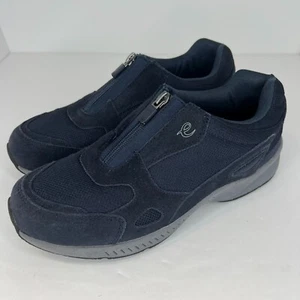 Easy Spirit Womens Blue Serheal Leather Suede Zip-Up Size 9N Slip-On Shoes - Picture 1 of 10