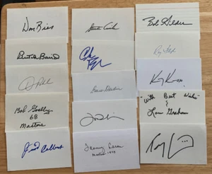Lot Of 15 Different PGA Golf Autographed Index Cards Legends HOF Champions Auto. - Picture 1 of 4
