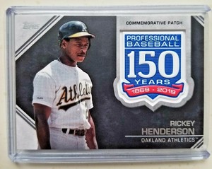 2019 Topps Series 1 Rickey Henderson 150 Years Commemorative Patch