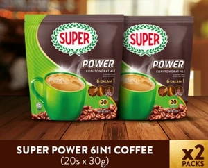 Super Power 6 in 1 Instant Coffee TA with Ginseng 20 x 30g x 2 packs  - Picture 1 of 1