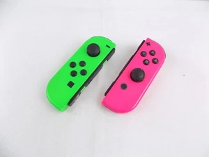 Nintendo Switch Neon Green And Neon Pink Joycon Controller Pair - Tested, Works! - Bild 1 von 2