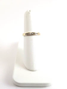 14K Gold & Diamond WEDDING BAND, Size 6 - Picture 1 of 5