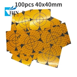 New 100PCS Paste Up Reflector Sheet Reflective Target 40x40mm for Total Station - Picture 1 of 6