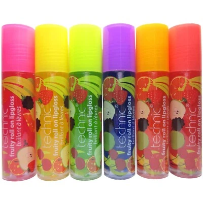 Girls Flavoured Lip Gloss Fruity Fruit  Roll On Kids Christmas Stocking Filler - Image 1 of 4
