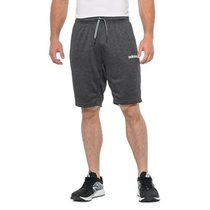 ADIDAS ACTIVEWEAR BLACK / WHITE TRIM KNIT SHORTS FRONT POCKETS MENS SZ S NWT - Picture 1 of 2