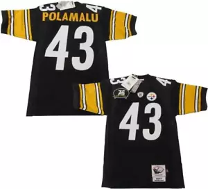 Neu 2007 Troy Polamalu #43 Steelers Herren Mitchell & Ness AUTHENTIC Trikot $300 - Bild 1 von 11