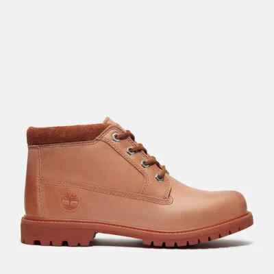 Timberland Mujer Nellie Medio Cordones Impermeable Chukka Premium Botas Luz Rojo - Imagen 1 de 4