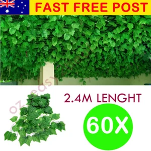 60X 2.4M Artificial Ivy Leaf Vine Plant Garland Fake Foliage Wedding Party AU - Picture 1 of 6