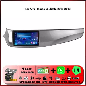 9"Android 14 Autoradio Carplay GPS SATNav DAB For Alfa Romeo Giulietta 2015-2018 - Picture 1 of 14