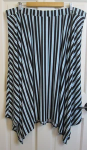 Falda asimétrica Lane Bryant negra/blanca/verde para mujer 22/24 122-33951 - Imagen 1 de 4