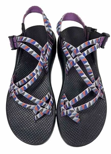 Chaco ZX2 klassische Riemchensandalen Camper lila mehrfarbig Damengröße 11 gebraucht, in einwandfreiem Zustand - Bild 1 von 6