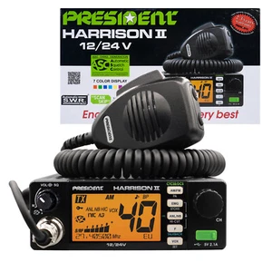 CB RADIO PRESIDENT HARRISON II ASC AM FM - VOX NB ANL 12V 24V - Picture 1 of 8