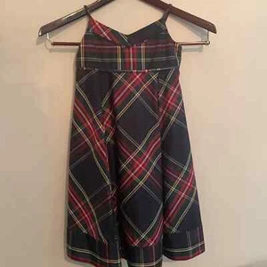 GAP Kids Holiday Plaid Sleeveless Dress, Girls Size 6/7 - Picture 1 of 6
