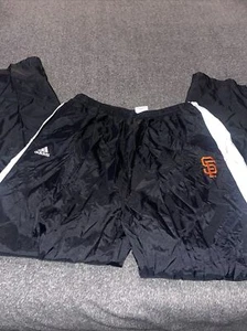 Vintage Adidas San Francisco Giants Windbreaker Sweats Mens XL (Black) - Picture 1 of 11