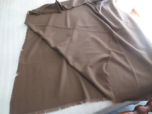 Hand-Crafted Fringed BROWN Tablecloth - 58" x 100" - UNUSED - Picture 1 of 2