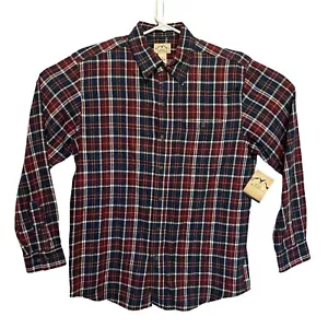 Blue Mountain Flanellhemd Herren Medium rot und blau kariert Country Arbeitsware - Bild 1 von 4
