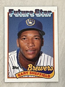 1989 Topps Baseball #343 Brewers Gary Sheffield Rookie Card