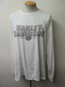 Harley Davidson Villa Park, IL Crew Neck T-Shirt 2XL 48-50 Euro 58-60 - White - Picture 1 of 9